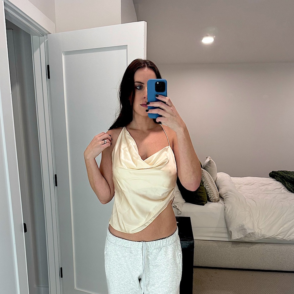 The Sei Ruched Cowl Top